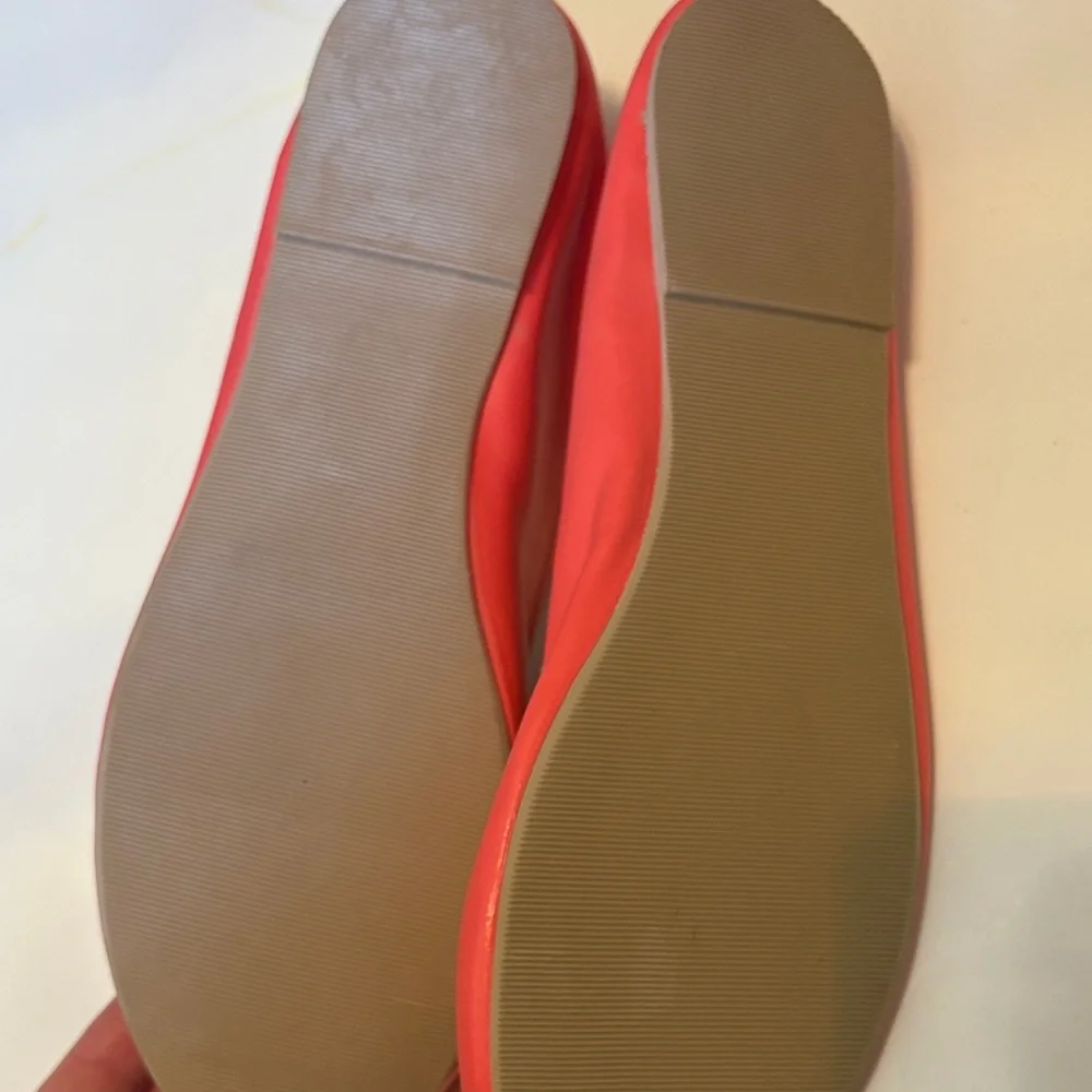 Disney Coral Red Women's Flats with Mickey Embroidery - Picture 4 of 5